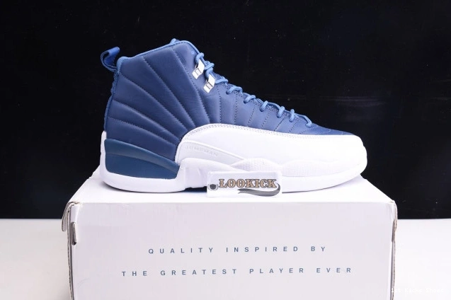 1st Kicks Stone 12 Retro Jordan 130690-404 Blue Air 0807